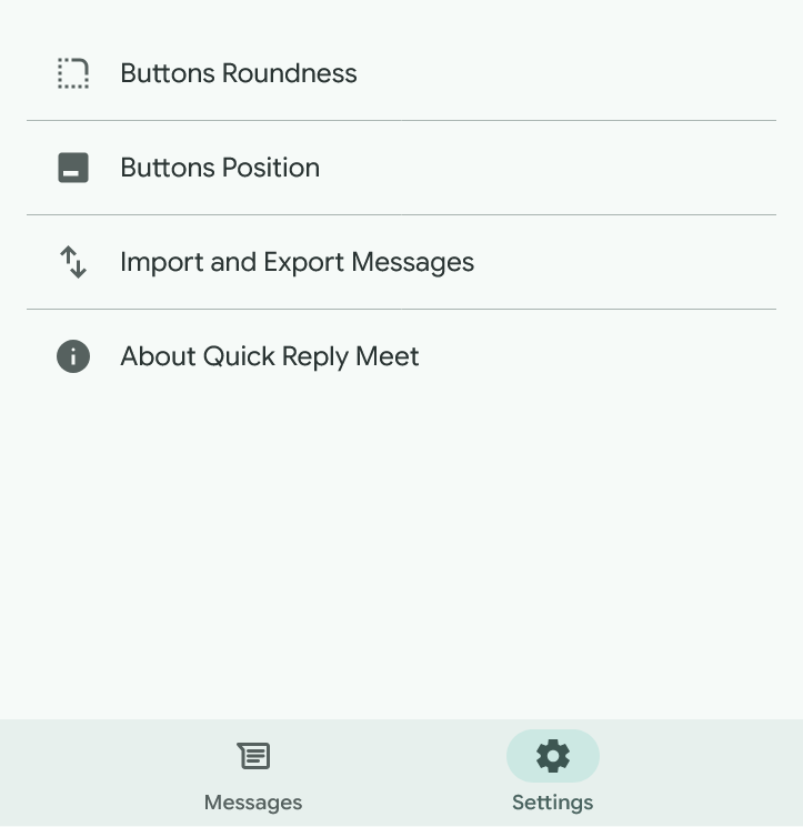Popup extension settings